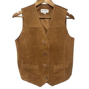 Kathy Ireland Vintage Sportswear Leather Vest Size Medium